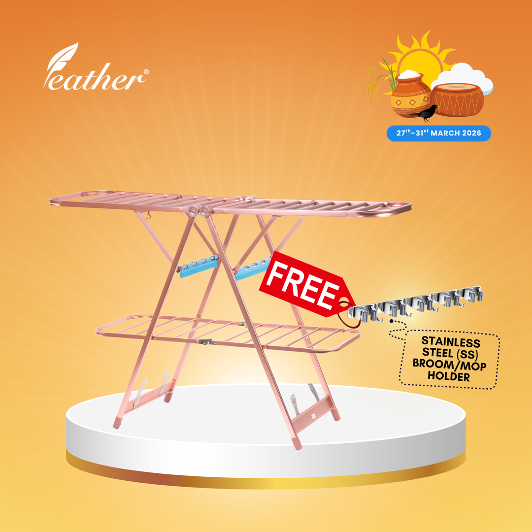 Aluminium Rack (15M) + FREE Broom Holder (SS)