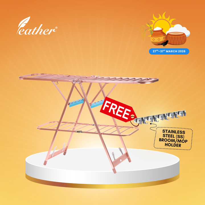Aluminium Rack (15M) + FREE Broom Holder (SS)