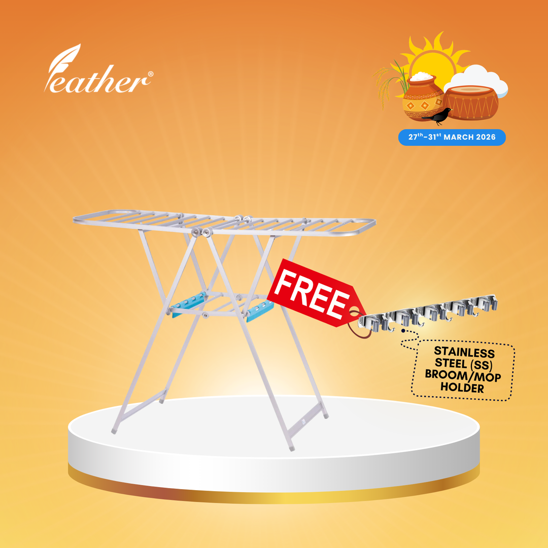 Aluminium Rack (11M) + FREE Broom Holder (SS)