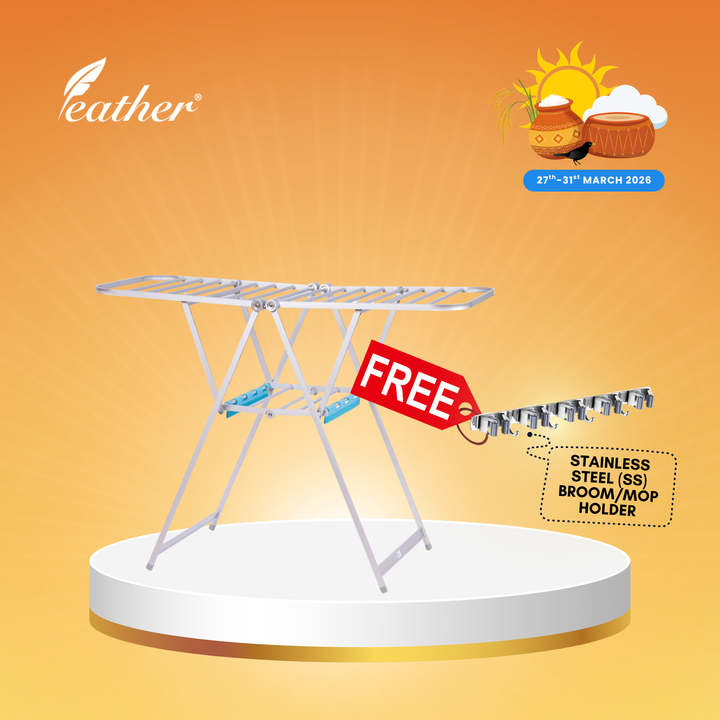 Aluminium Rack (11M) + FREE Broom Holder (SS)