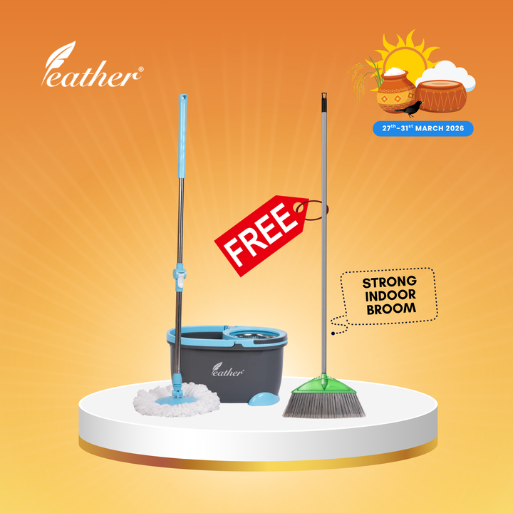 Spin Mop Set + FREE Broom