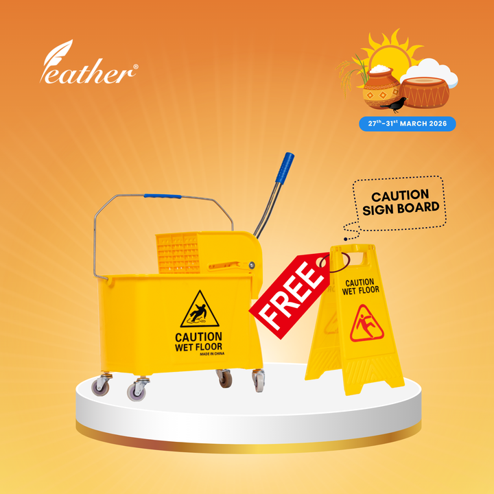 Kentucky Mop Bucket (22L) + FREE Caution Sign Board