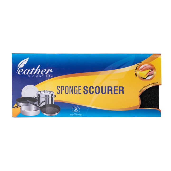 Sponge Scourer with Handgrip 3Pcs